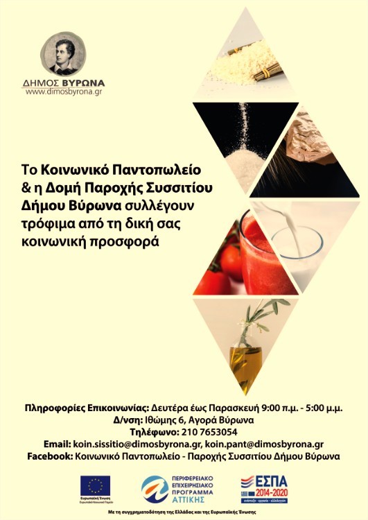 Κάλεσμα προς τους κατοίκους του Δήμου Βύρωνα για συγκέντρωση τυποποιημένων ειδών γάλακτος μακράς διάρκειας