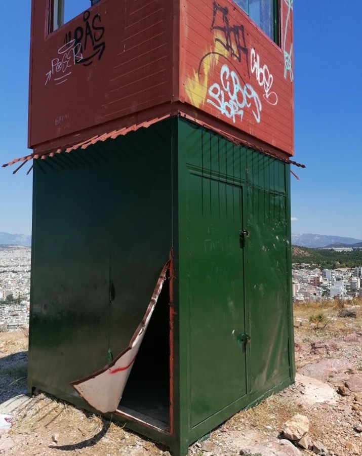 Αποκατάσταση ζημιών στο πυραφυλάκιο στον λόφο Γρανικού