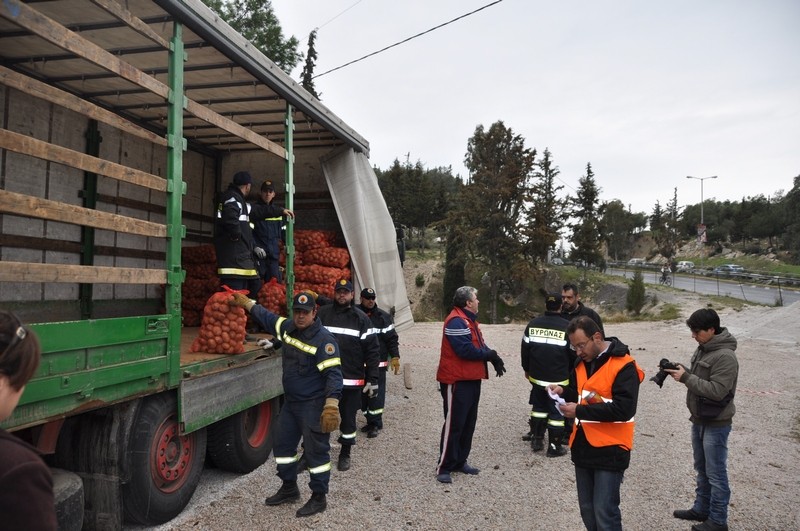 Παραδόθηκαν χωρίς προβλήματα οι πρώτοι 26 τόνοι πατάτας στον Βύρωνα