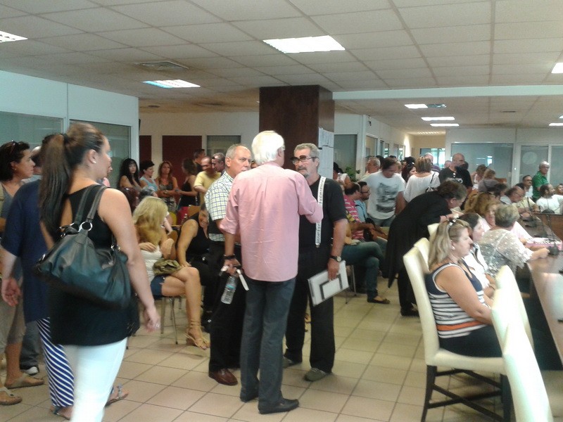 Ομιλία του δημάρχου Βύρωνα ¶κη Κατωπόδη στους εργαζόμενους σε εκδήλωση στο δημαρχείο Βύρωνα