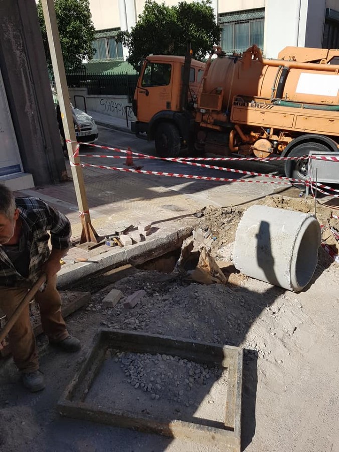 Αποκατάσταση του δικτύου όμβριων υδάτων