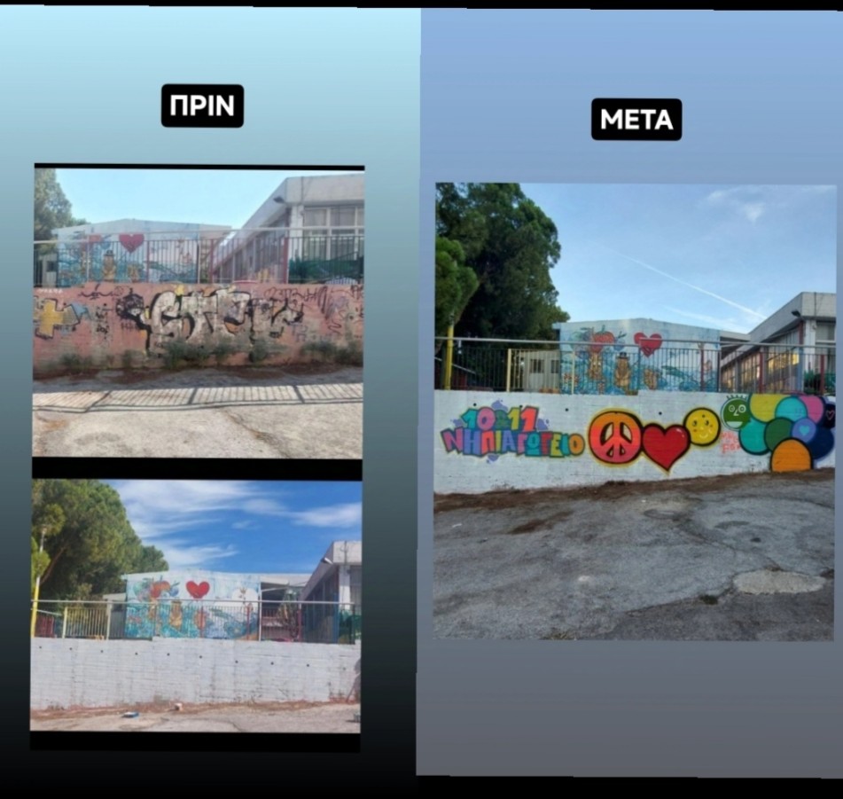   Νέα τοιχογραφία στο 10ο -11ο Νηπιαγωγείο Βύρωνα