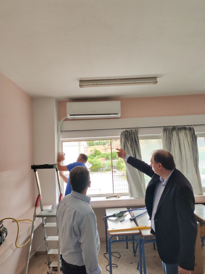 Κλιματιστικά στις σχολικές αίθουσες για τις Πανελλαδικές Εξετάσεις στον Δήμο Βύρωνα