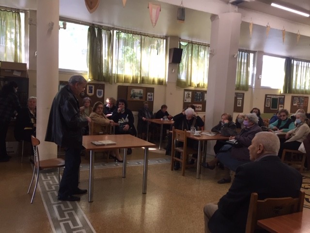 Tα μέλη του Κ.Α.Π.Η., παρακολούθησαν την ομιλία του Απ. Κοκόλια με θέμα: Η γέννηση και η  βάπτιση του Βύρωνα