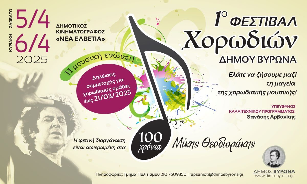 1ο Φεστιβάλ Χορωδιών 2025 - Μουσική, Συναίσθημα και Δημιουργία στην Καρδιά της Πόλης