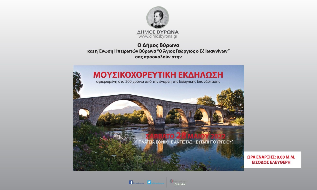 Μουσικοχορευτική εκδήλωση για τα 200 χρόνια από την Ελληνική Επανάσταση