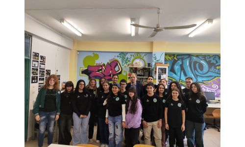 Συνάντηση της ομάδας V-Space του 5ου Λυκείου με το Δήμαρχο Βύρωνα Αλέξη Σωτηρόπουλο 