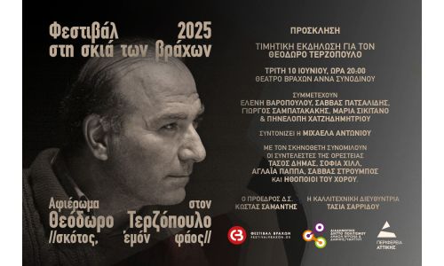 Τιμητική Εκδήλωση ΑΦΙΕΡΩΜΑ ΣΤΟΝ ΘΕΟΔΩΡΟ ΤΕΡΖΟΠΟΥΛΟ / 10 Ιουνίου / Φεστιβάλ 