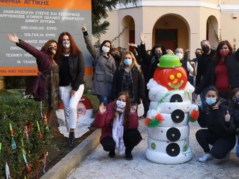 Ένας όμορφος Χριστουγεννιάτικος περίπατος στον Βύρωνα από το  προσωπικό των Βρεφικών-Παιδικών Σταθμών Βύρωνα