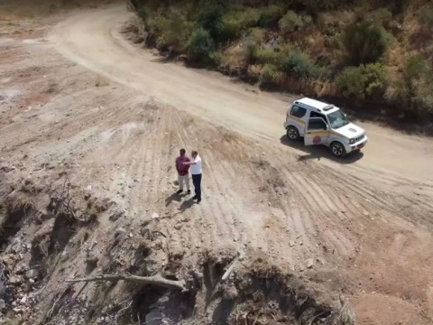 Αυτοψία του δημάρχου Γρηγόρη Κατωπόδη στις εργασίες καθαρισμού του Υμηττού