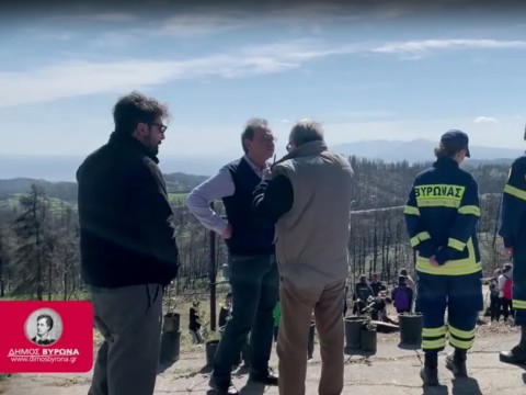 Ο Δήμαρχος Βύρωνα στη δράση αναδάσωσης στους Παππάδες Ευβοίας (VIDEO)