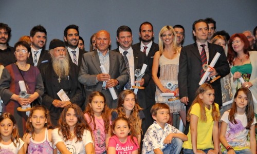 Από την εκδήλωση απονομής των βραβείων «Οικόπολις 2012» που πραγματοποιήθηκε στη Στέγη Γραμμάτων και Τεχνών.