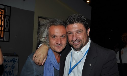 Ο Χρήστος Θηβαίος και ο Δήμαρχος Βύρωνα Νίκος Χαρδαλιάς