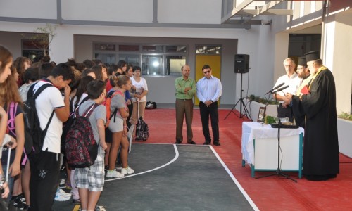 Στιγμιότυπο από τον αγιασμό, που πραγματοποιήθηκε σήμερα το πρωί