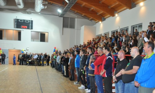 Στιγμιότυπο από τα εγκαίνια του Κλειστού Γυμναστηρίου